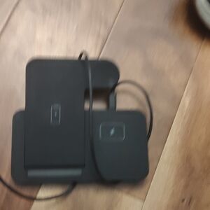 Fast Charge Station Sleek Black 3 In 1